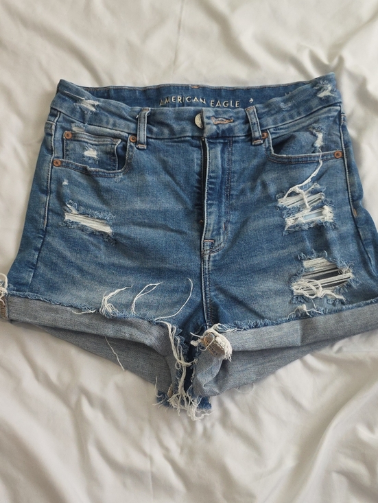 American Eagle Outfitters Pants - American Eagle Outfitters Distressed Denim Jean Shorts - Blue